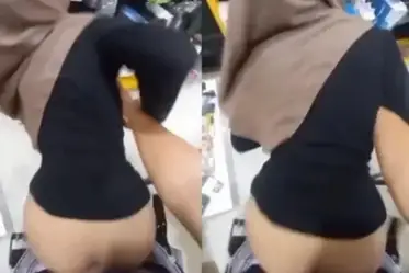Pegawai Konter Hijab Cantik Dientot Liar Di Belakang